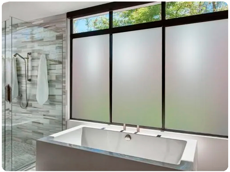Ventana Fija con Cristal Arenado